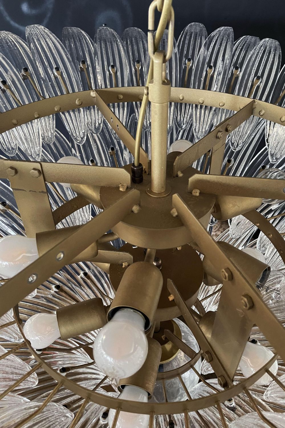 Italian Art Three-Tiered Palmette Chandelier - view 13 | everlamps