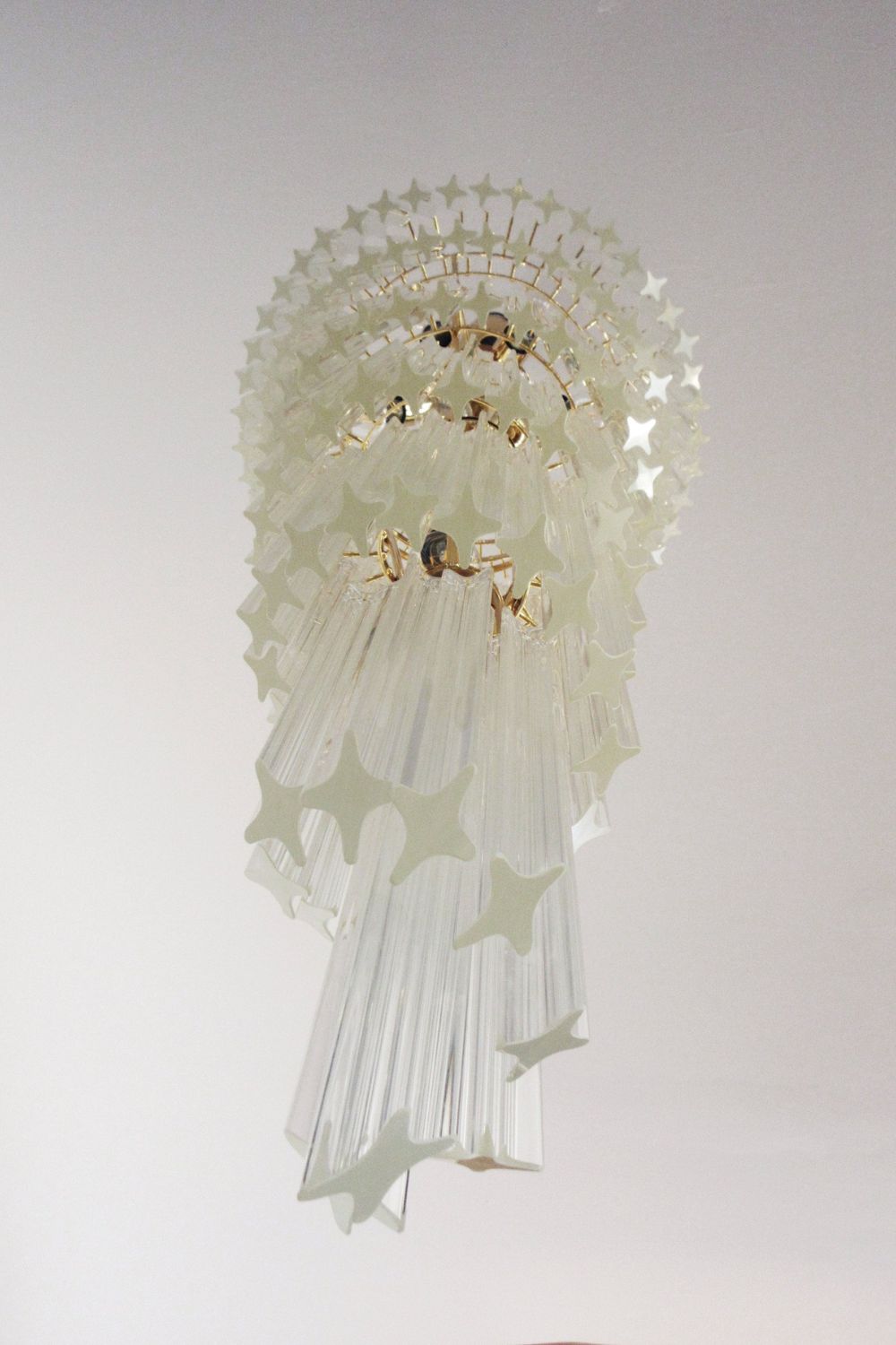 Art Style Spiral Glass Chandelier - view 10 | everlamps