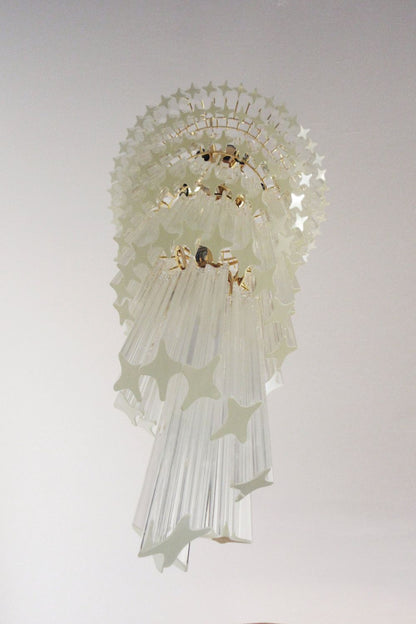Art Style Spiral Glass Chandelier - view 10 | everlamps
