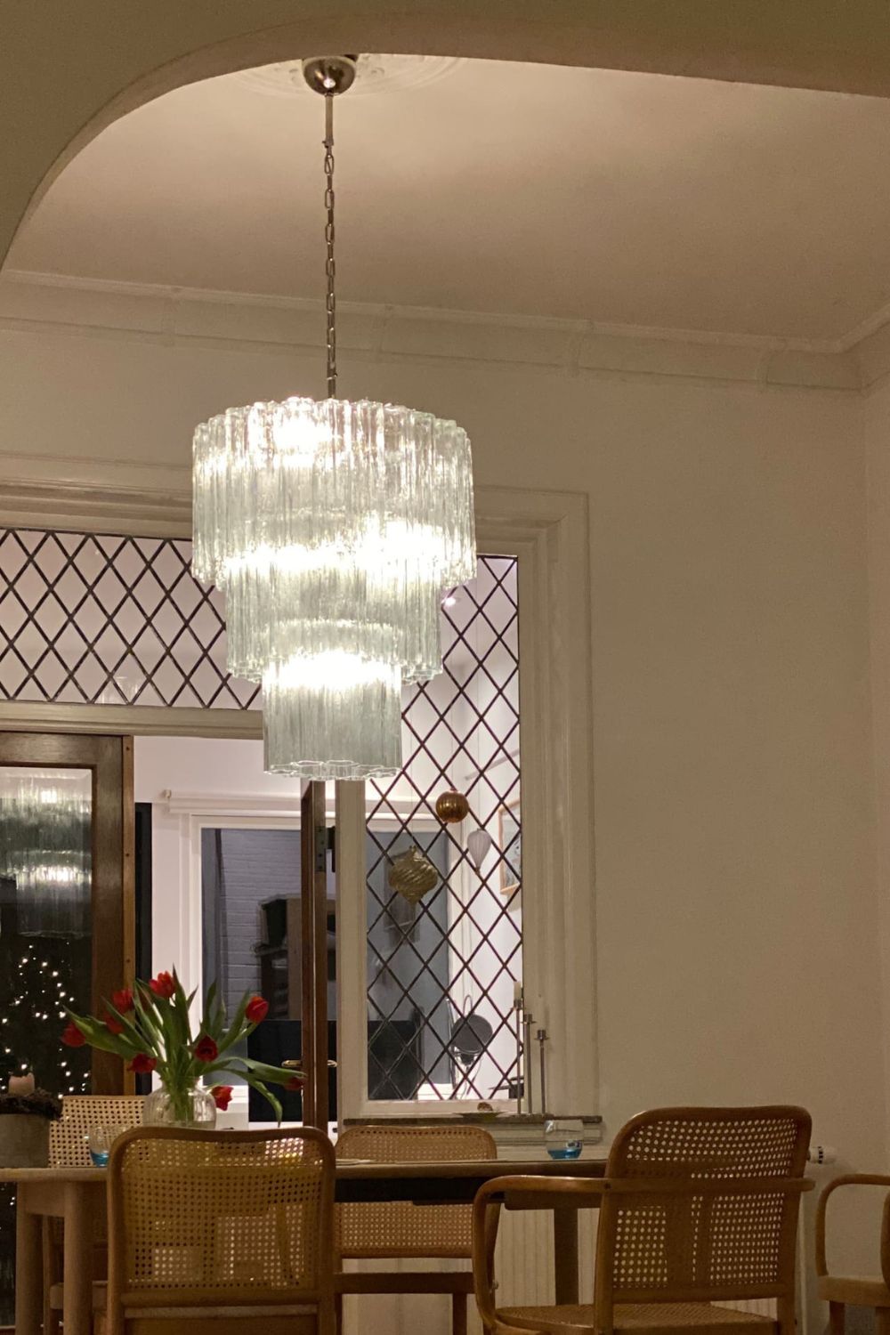 52-Tube Clear Art Glass Chandelier - view 2 | everlamps