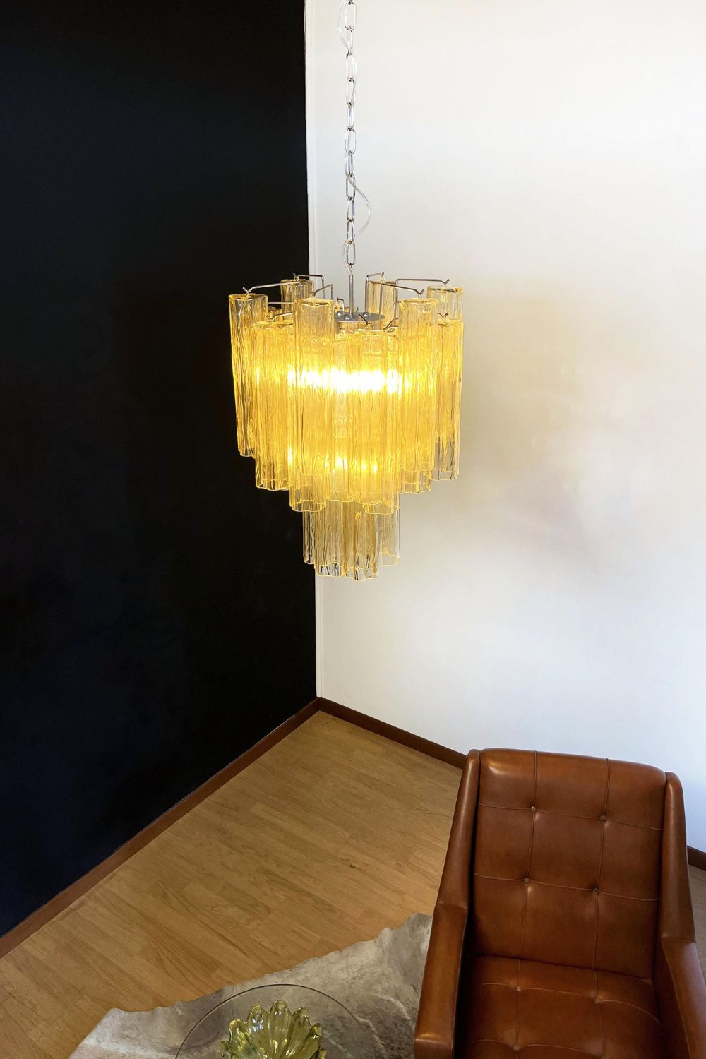 Amber Art Crystal Tube Chandelier - view 7 | everlamps
