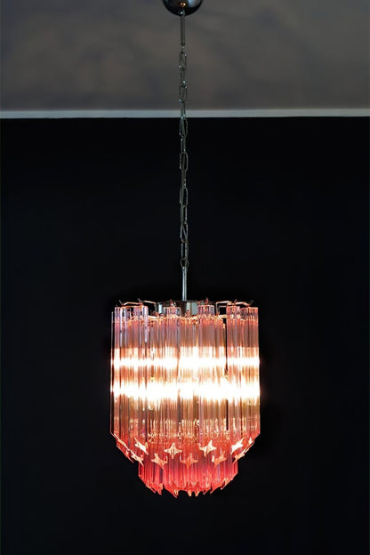 Art Pink Quadriedri Glass Chandelier - view 4 | everlamps