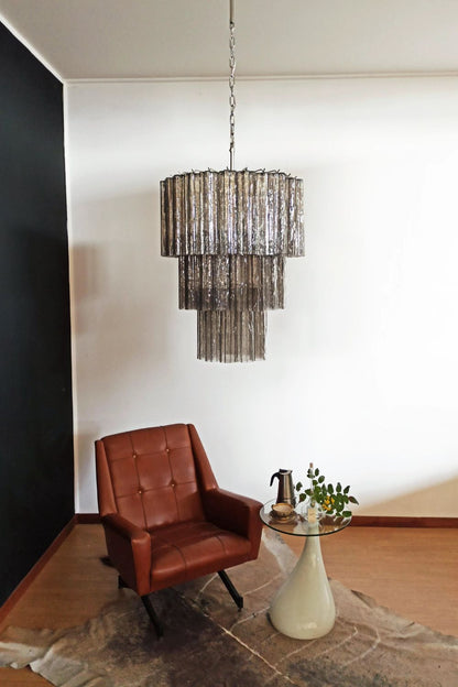 Art Smoked Glass Tube Chandelier - view 6 | everlamps