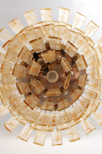 Amber Art Glass Tiered Chandelier - view 8 | everlamps