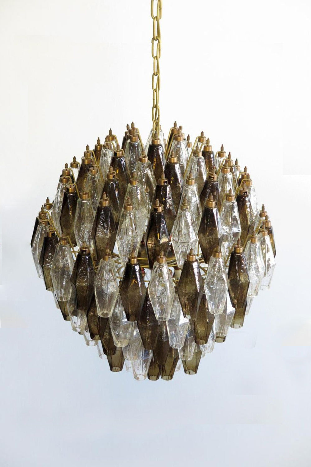 Art Poliedri Smoked Globe Chandelier - view 3 | everlamps