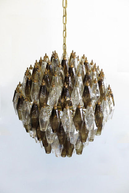 Art Poliedri Smoked Globe Chandelier - view 3 | everlamps