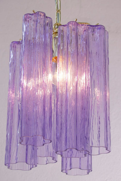 Italian Art Style Purple Tronchi Chandelier - view 6 | everlamps