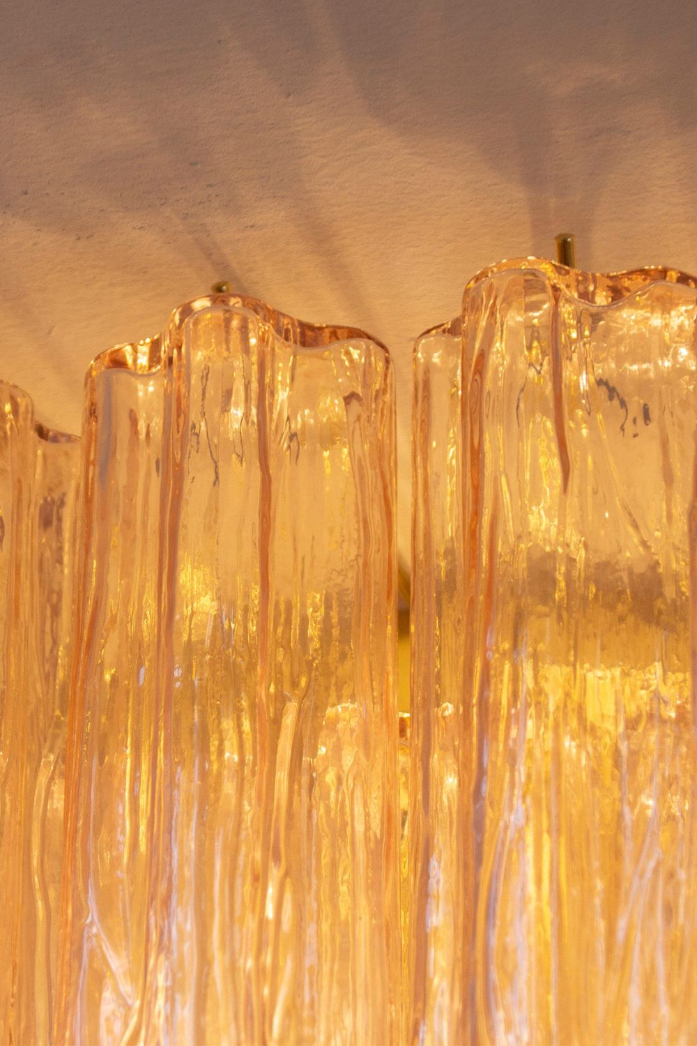 Large Pink Art Glass Tronchi Ceiling Light - view 9 | everlamps