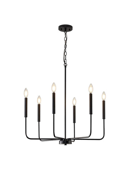 Black Iron Classic Candle Chandelier - view 20 | everlamps