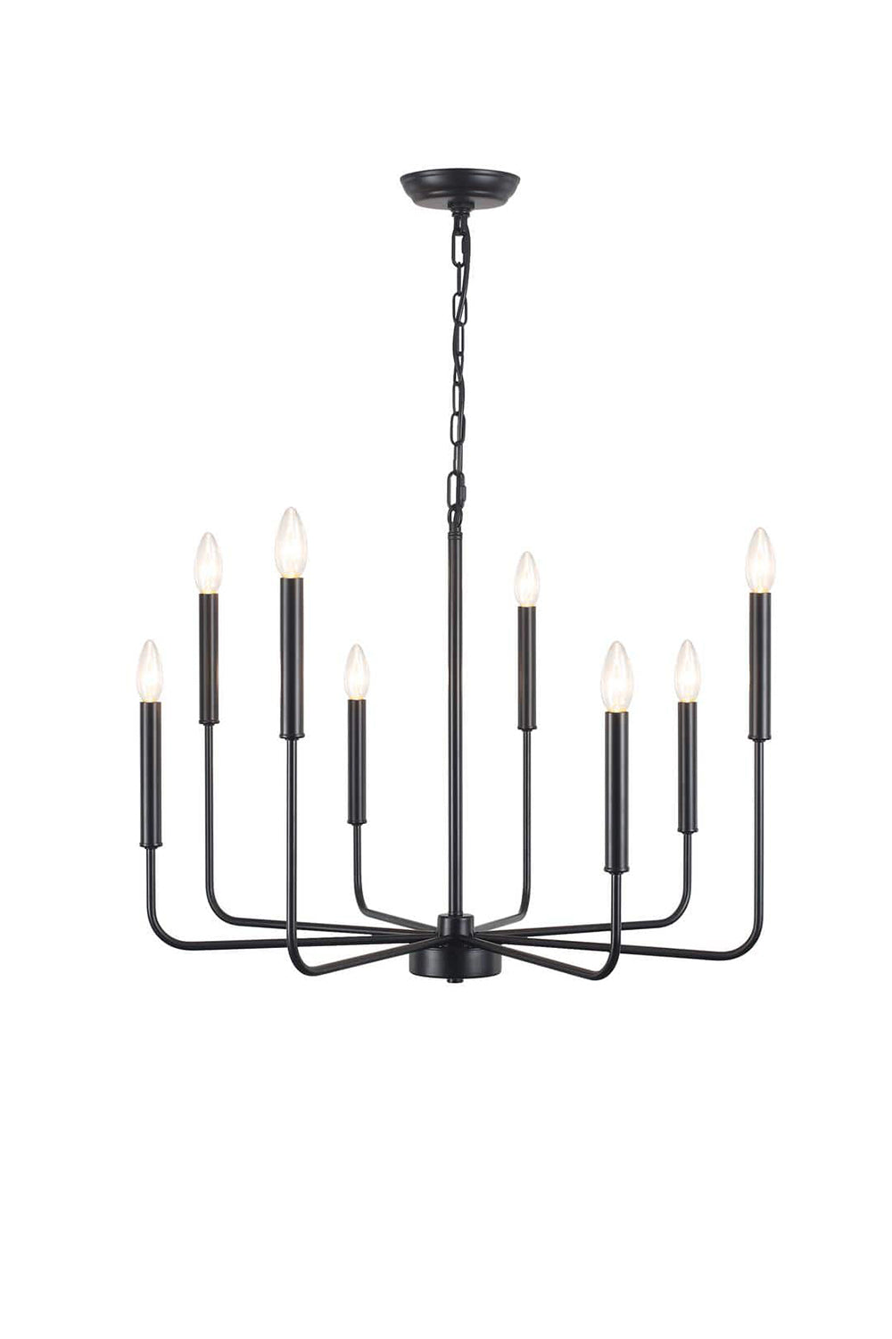 Black Iron Classic Candle Chandelier | everlamps