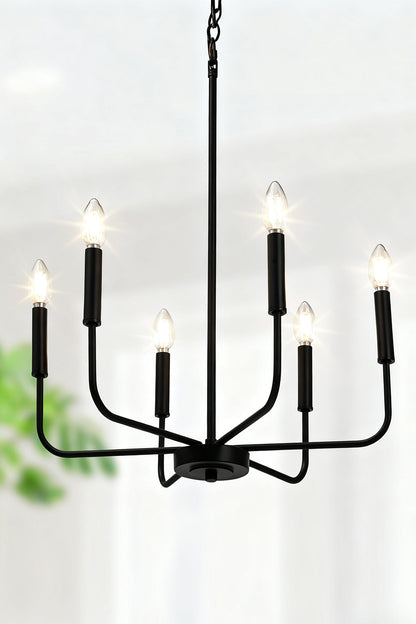 Black Iron Classic Candle Chandelier - view 9 | everlamps