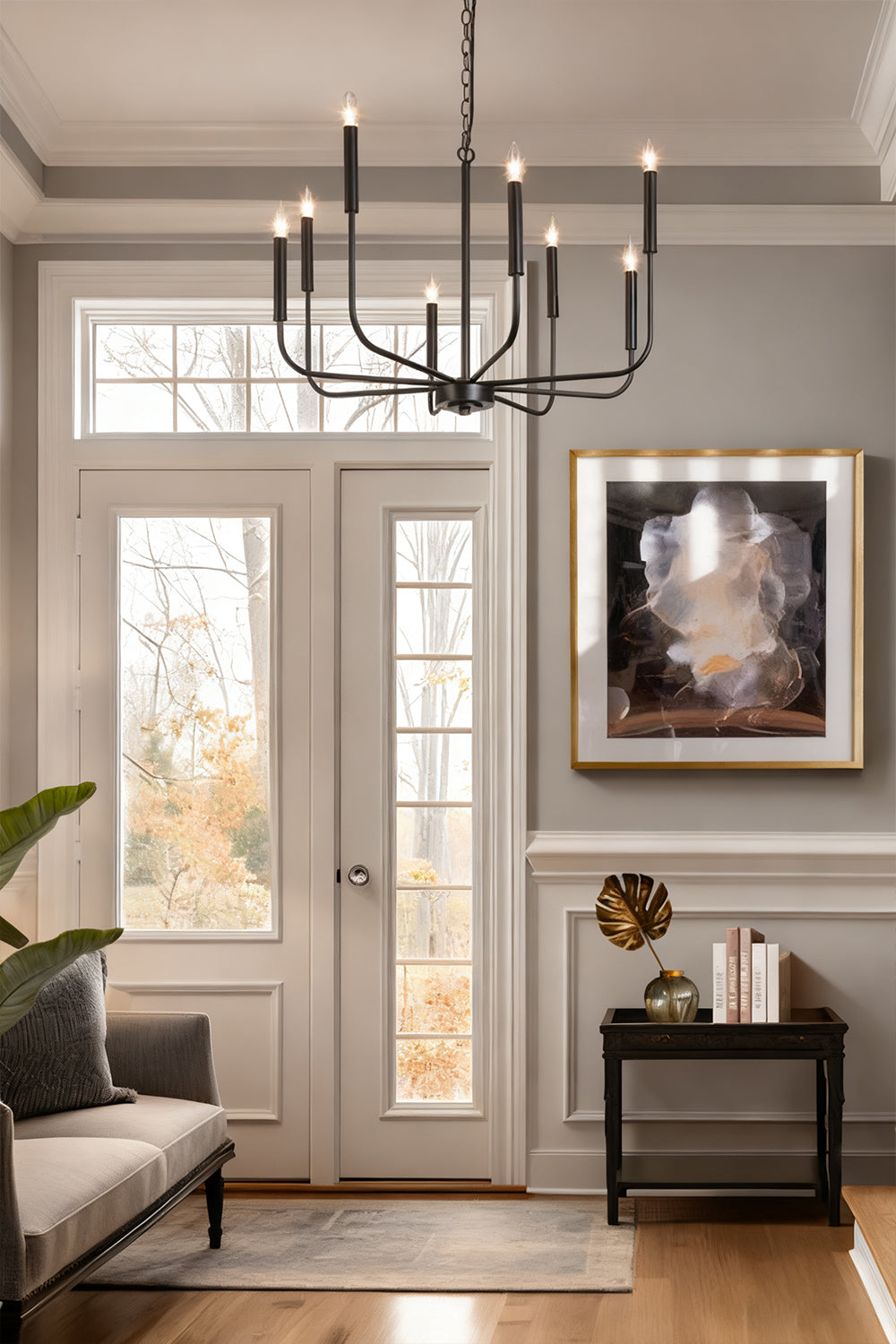 Black Iron Classic Candle Chandelier - view 7 | everlamps
