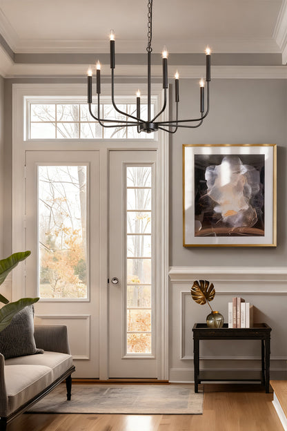 Black Iron Classic Candle Chandelier - view 7 | everlamps