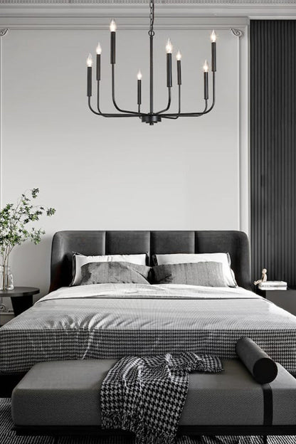 Black Iron Classic Candle Chandelier - view 10 | everlamps