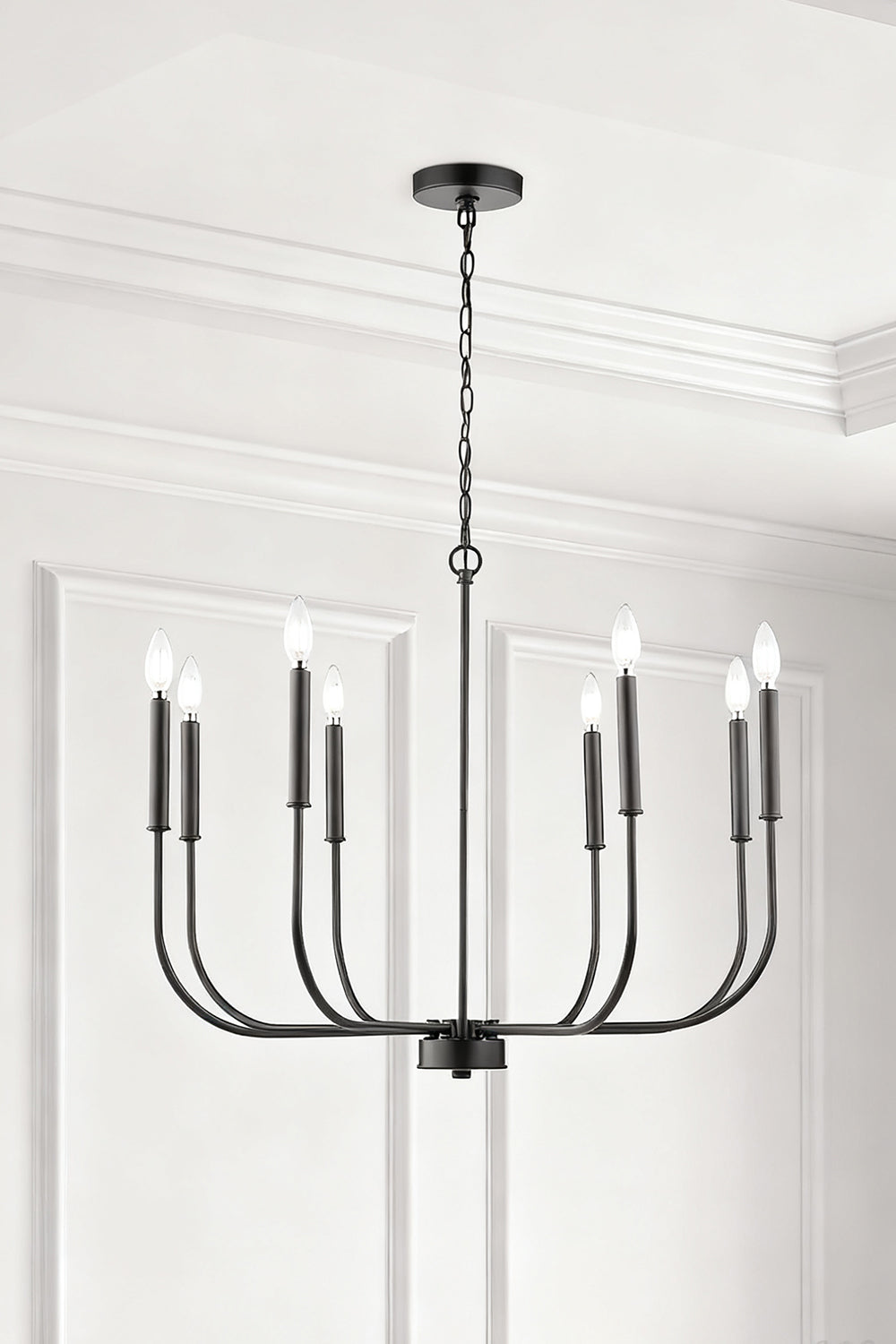 Black Iron Classic Candle Chandelier - view 19 | everlamps