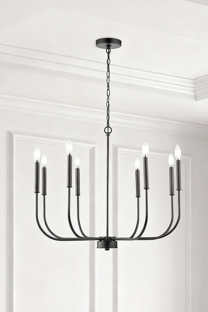 Black Iron Classic Candle Chandelier - view 19 | everlamps