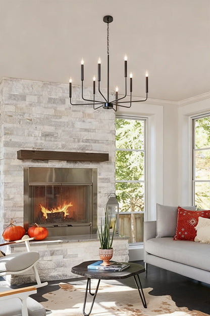 Black Iron Classic Candle Chandelier - view 5 | everlamps