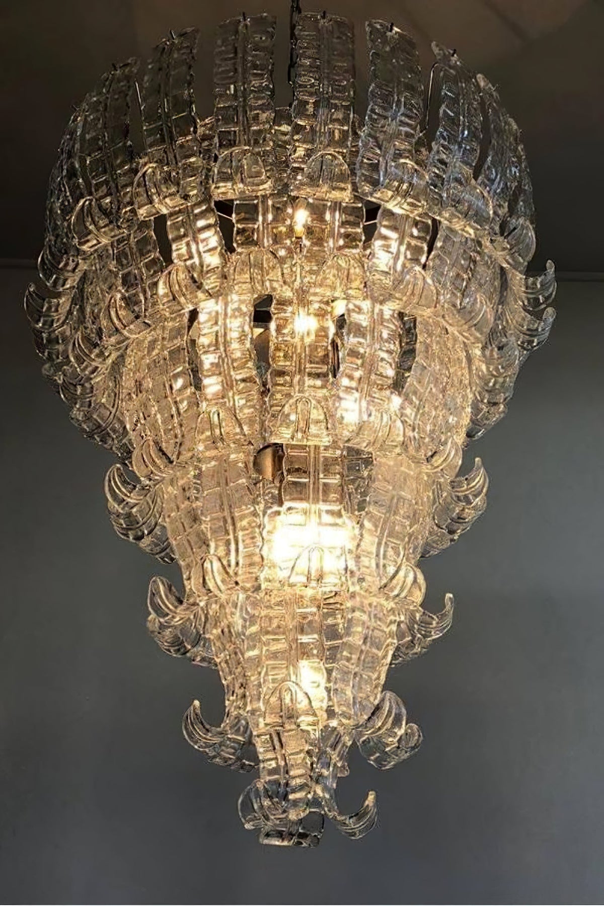 Grand Art Felci Leaf Glass Chandelier - view 7 | everlamps