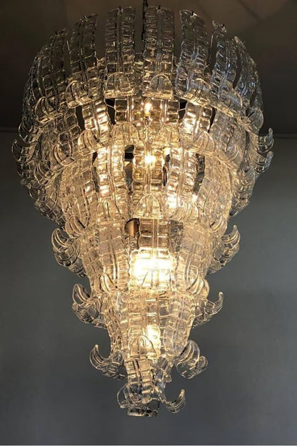 Grand Art Felci Leaf Glass Chandelier - view 7 | everlamps