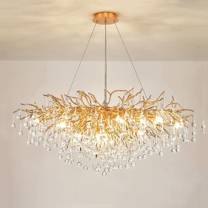 Teardrop Branch Tree Crystal Chandelier