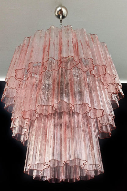 Art light pink glass tube chandelier - view 12 | everlamps