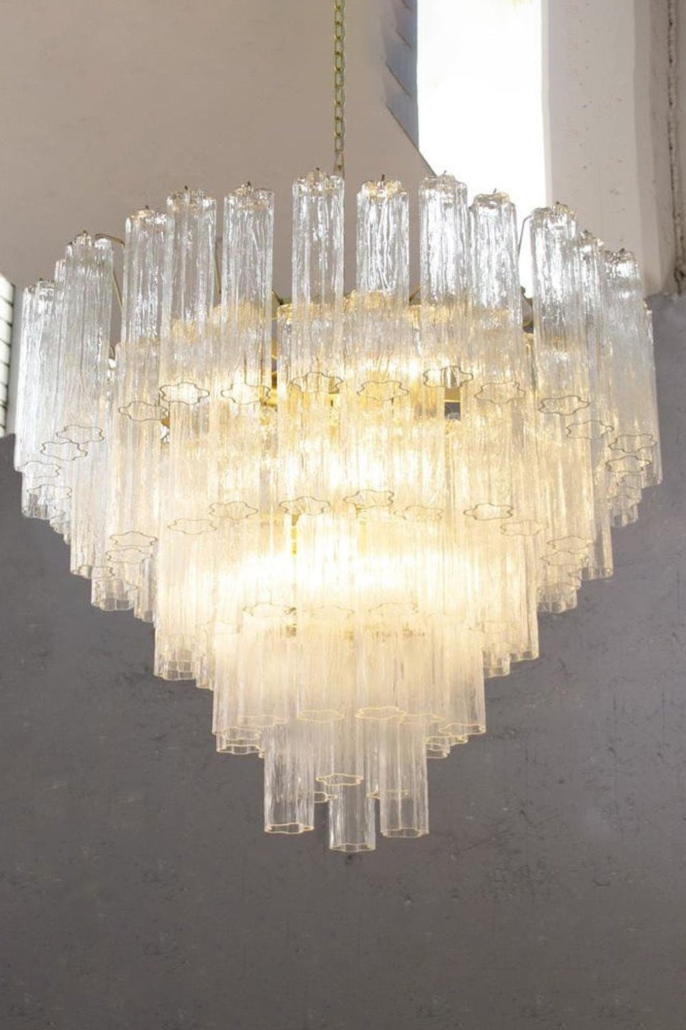 1990s Tronchi Art Glass Cascade Chandelier - view 5 | everlamps