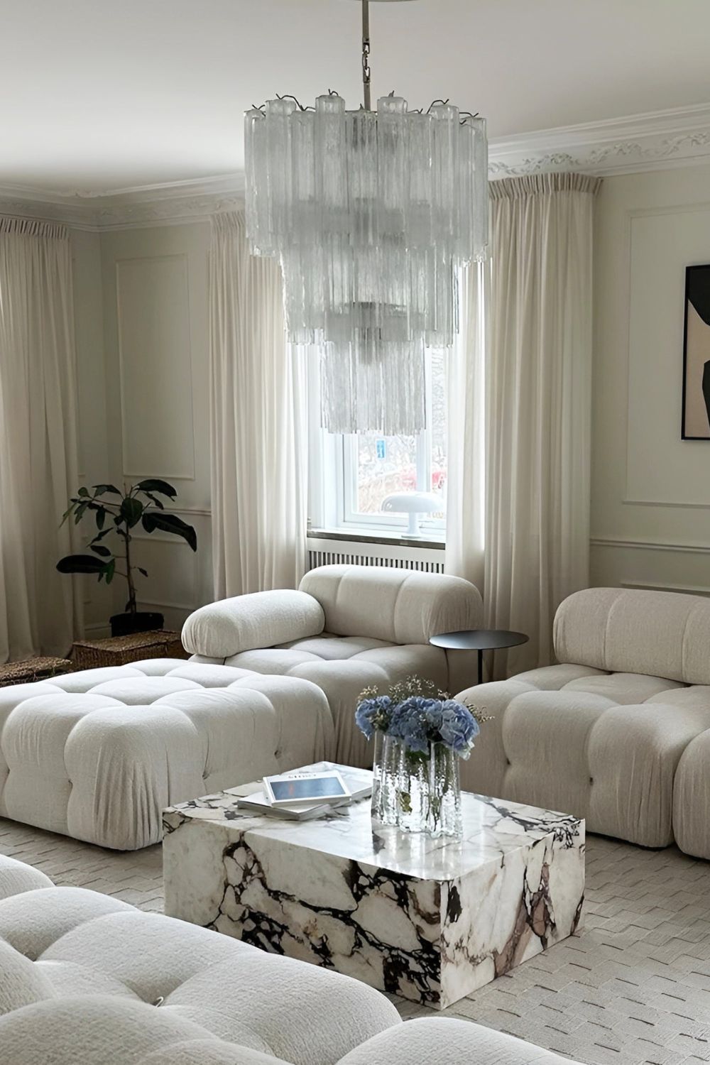 Art Venetian Clear Glass Tube Chandelier - view 5 | everlamps