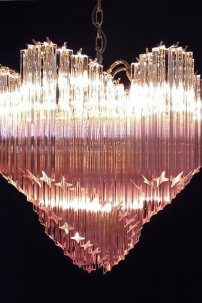 Vintage Pink Art Quadriedri Prism Chandelier - view 8 | everlamps