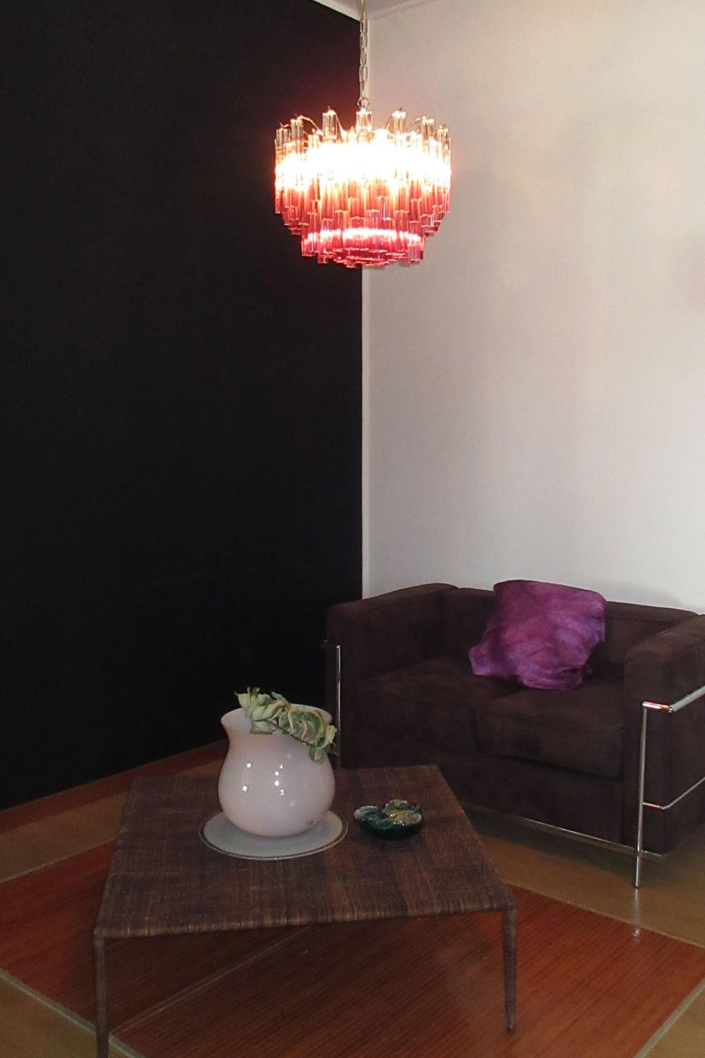 Amethyst Art Glass Prism Chandelier - view 2 | everlamps