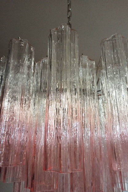 Pink Gradient Art Glass Tube Chandelier - view 10 | everlamps