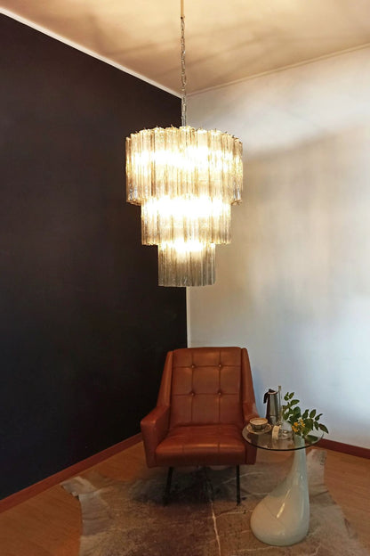 Art Smoked Glass Tube Chandelier - view 2 | everlamps