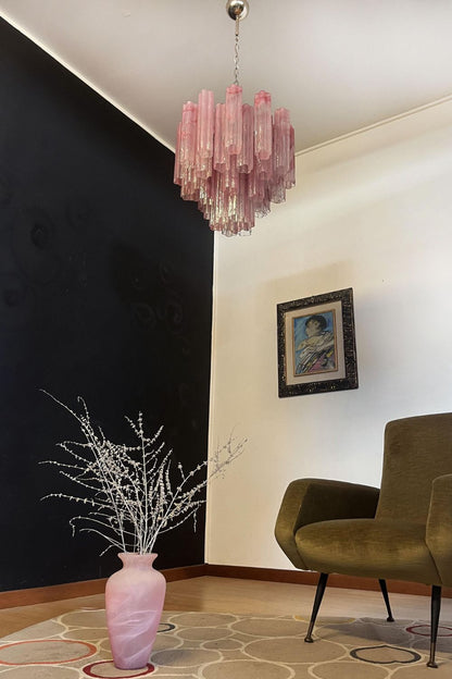 Pink Art Glass Tree Branch Chandelier - view 14 | everlamps