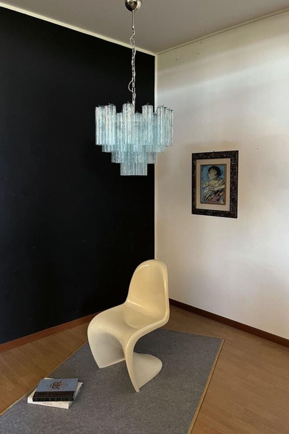 1990s Art blue glass tube chandelier - view 7 | everlamps