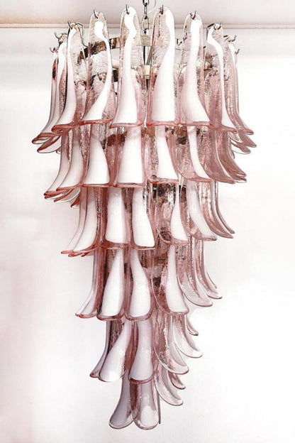 Italian Vintage Pink Spiral Art Chandelier - view 5 | everlamps