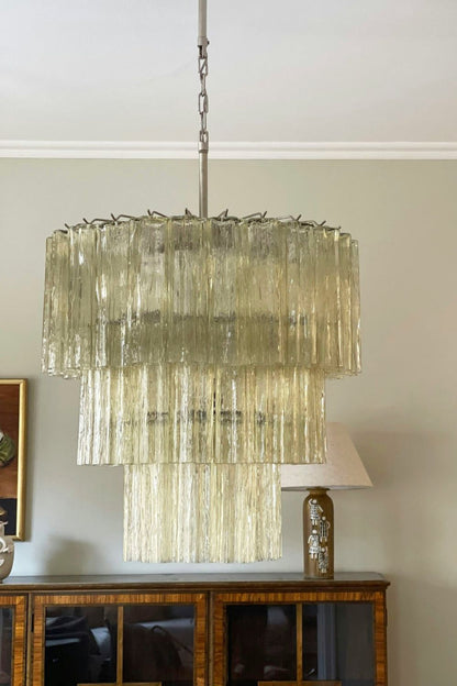 Amber Honey Art Glass Tube Chandelier - view 3 | everlamps