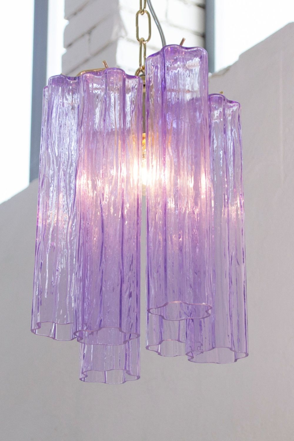 Italian Art Style Purple Tronchi Chandelier - view 8 | everlamps