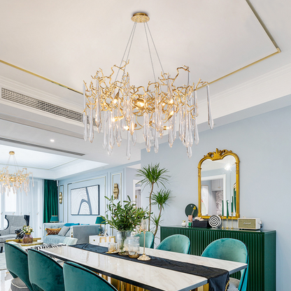 Cecily Modern Crystal Branch Chandelier - Ineffable Lighting