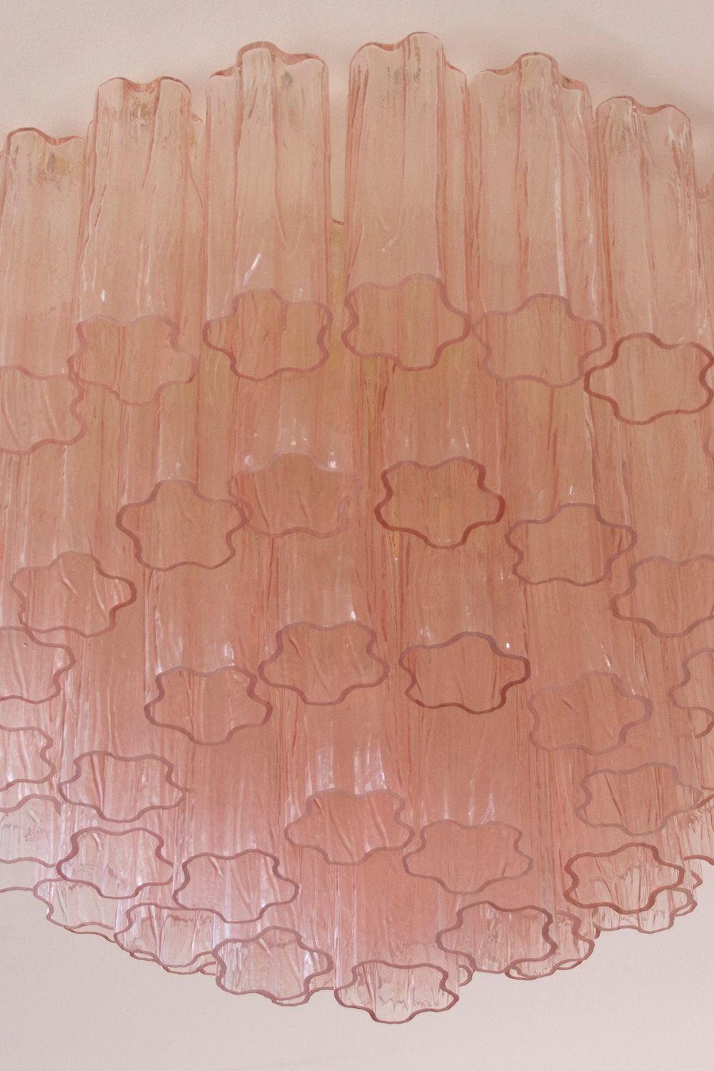 Large Pink Art Glass Tronchi Ceiling Light - view 6 | everlamps