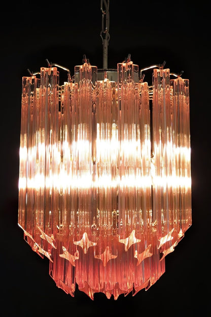 Art Pink Quadriedri Glass Chandelier - view 5 | everlamps