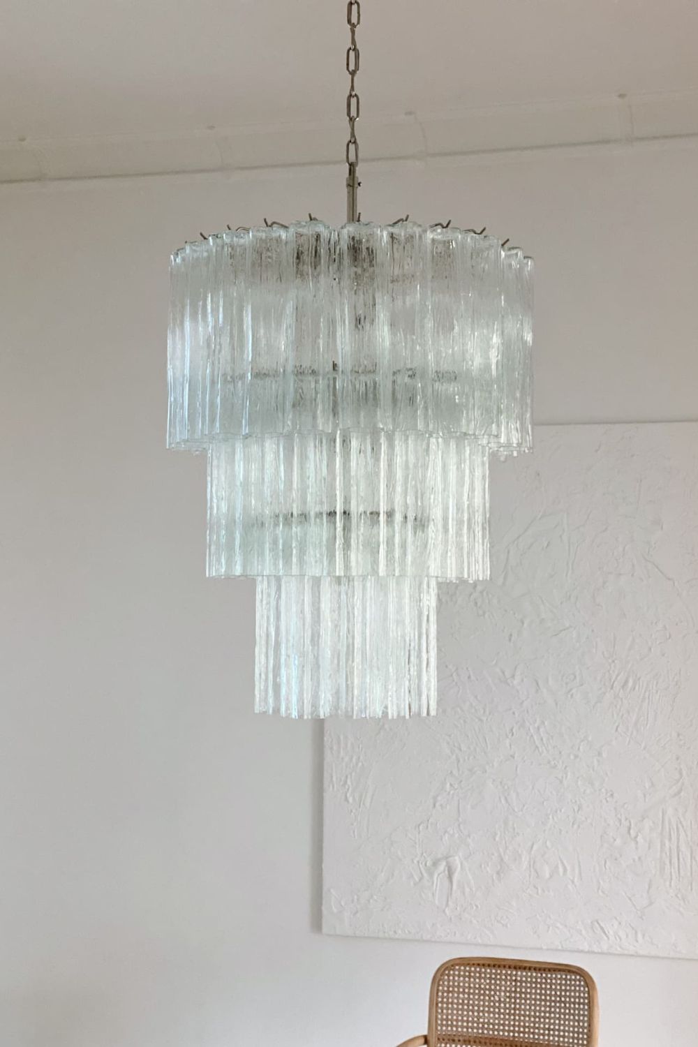 52-Tube Clear Art Glass Chandelier - view 3 | everlamps
