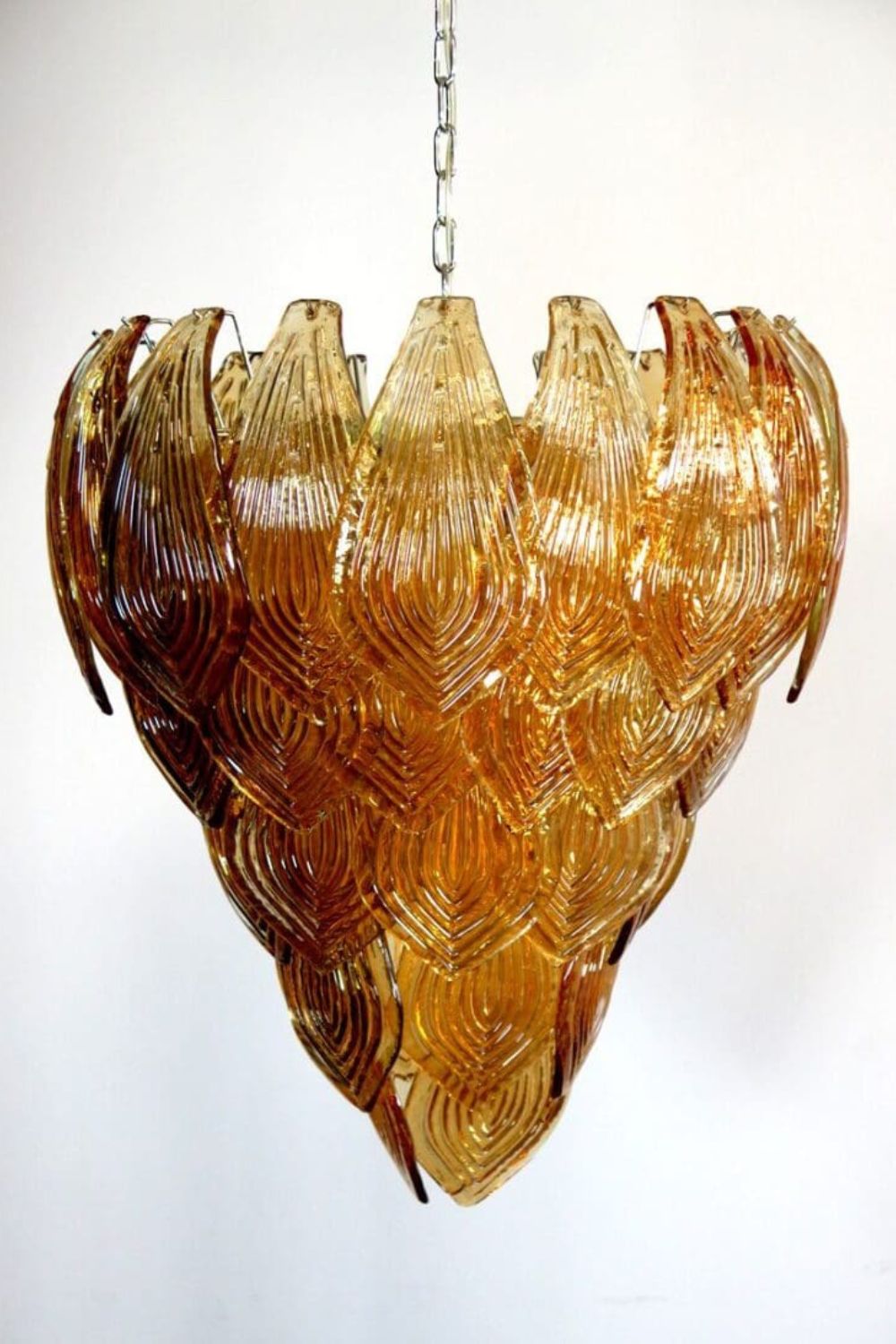 Art Style Amber Felci Glass Chandelier - view 10 | everlamps