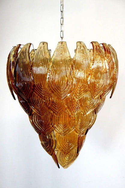 Art Style Amber Felci Glass Chandelier - view 10 | everlamps