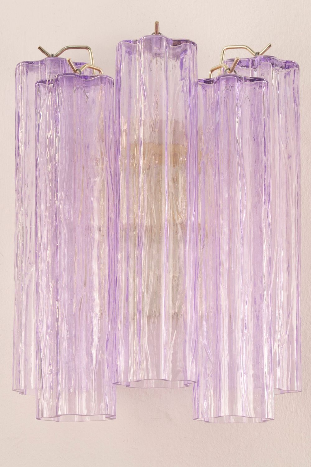 Handcrafted Art Violet Glass Wall Lamp - view 7 | everlamps