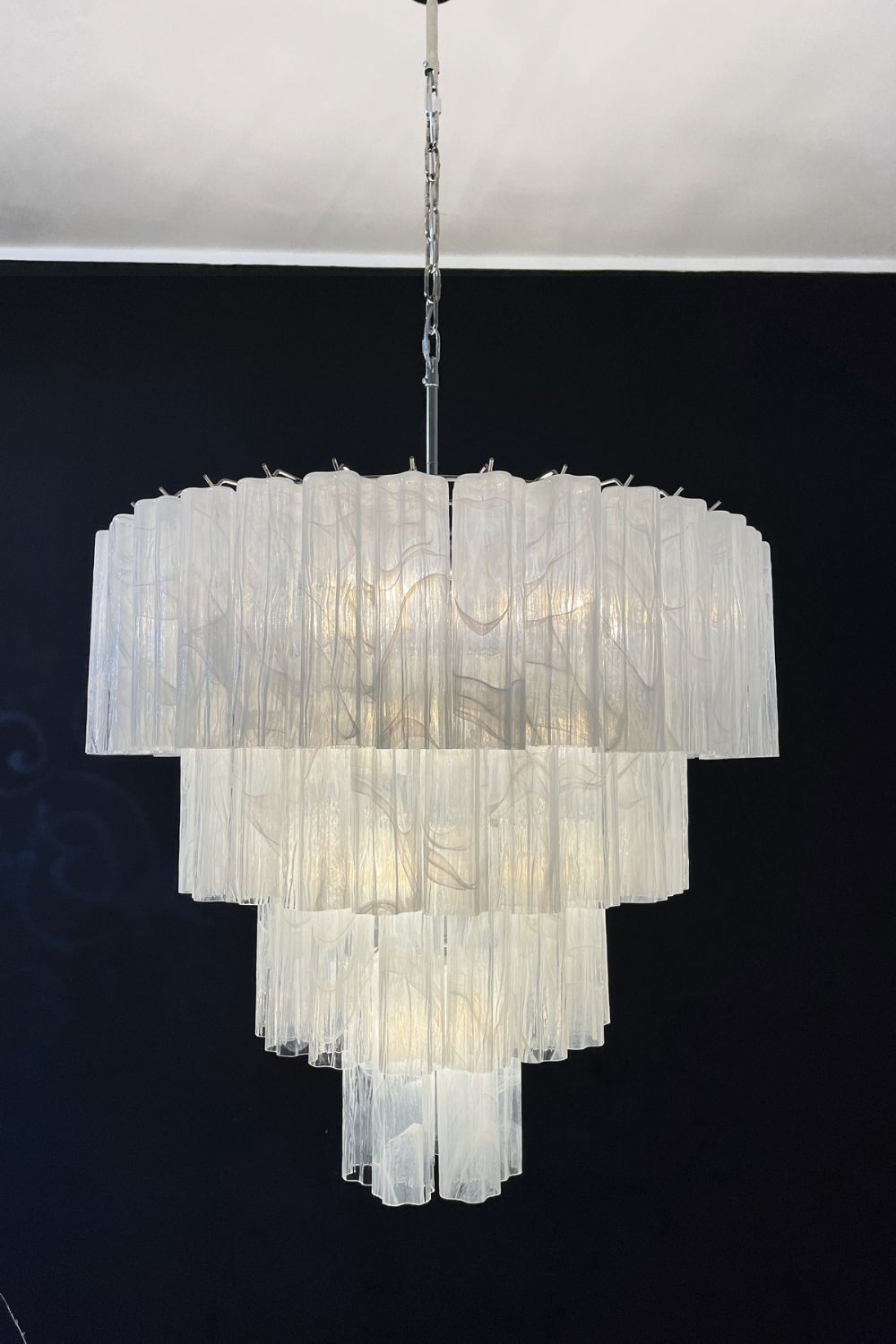 Art White Glass Tube Chandelier – 78 Pieces - view 10 | everlamps