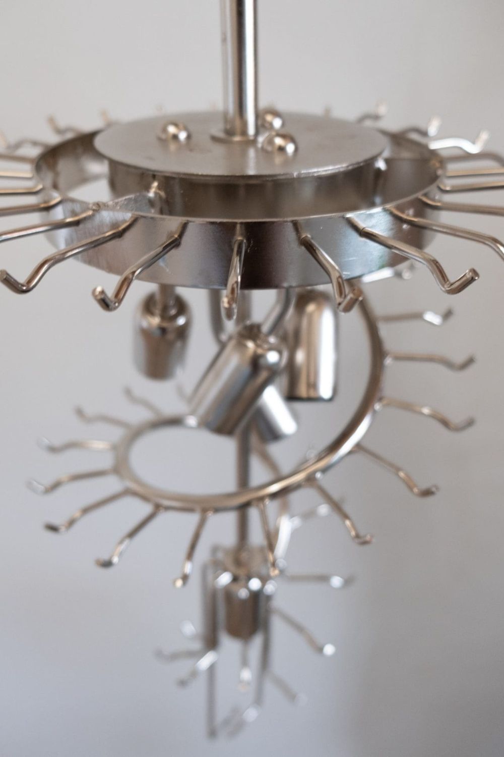 Pink Art Glass Prism Spiral Chandelier - view 9 | everlamps