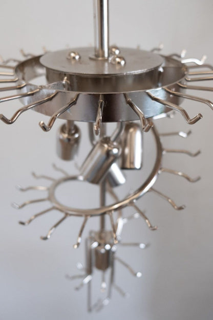 Pink Art Glass Prism Spiral Chandelier - view 9 | everlamps