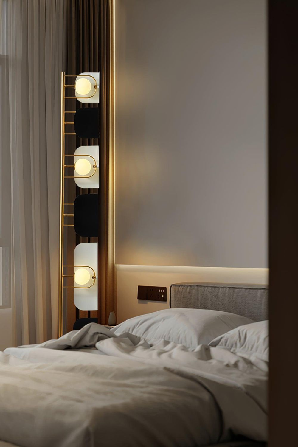 Leagan Stacked Panel Modern Floor Light - view 3 | everlamps