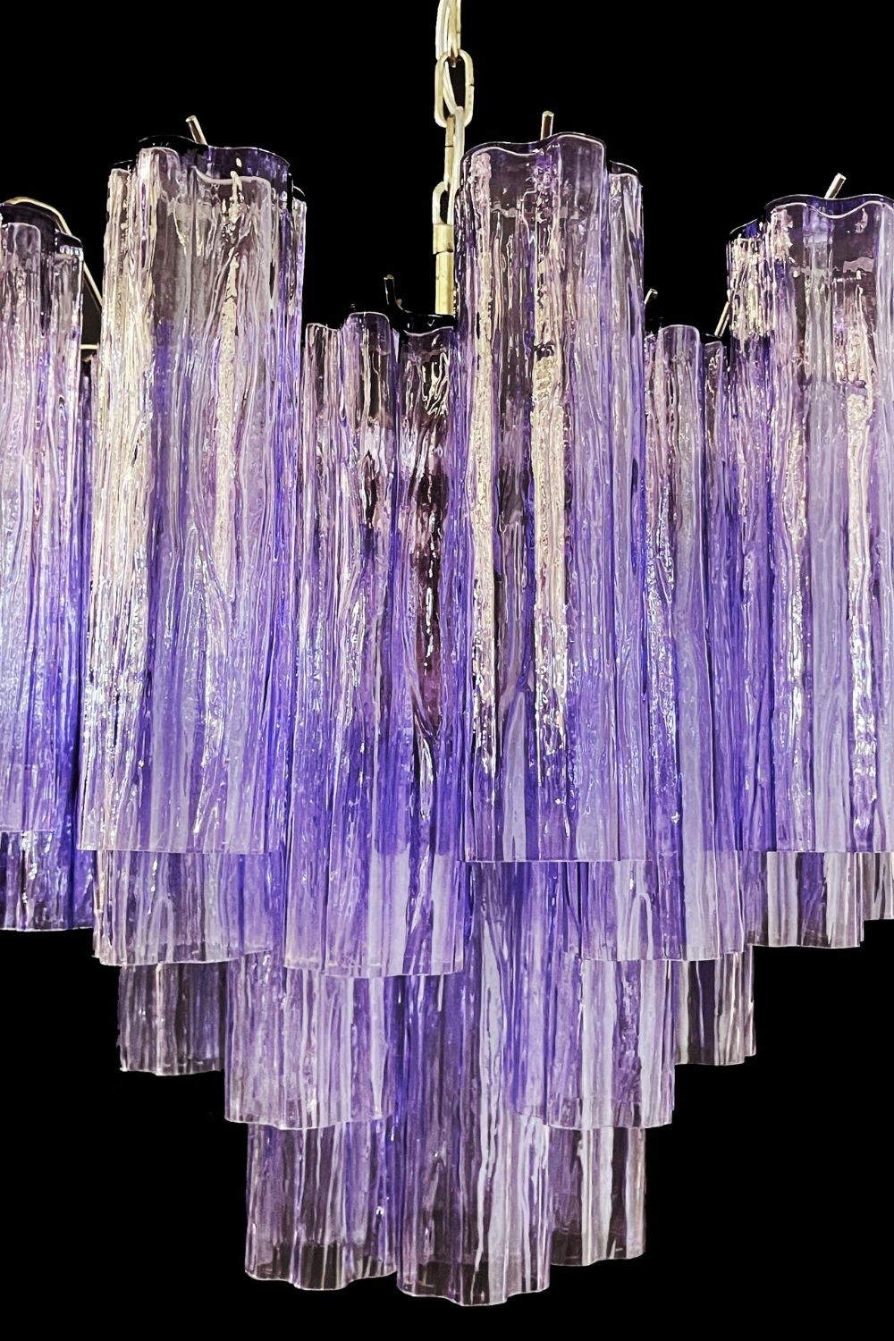 Amethyst Art Glass Pendant Chandelier - view 13 | everlamps