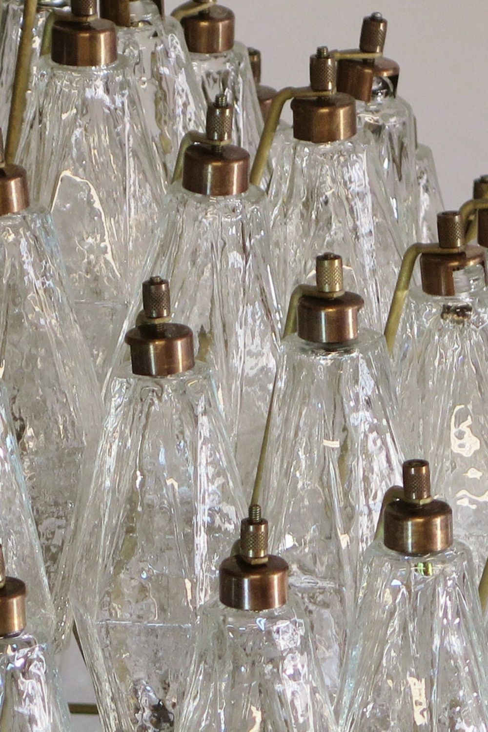 spherical Clear Art Polyhedron Glass Chandelier - view 13 | everlamps