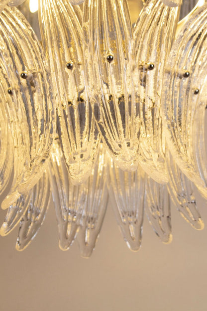 Italian Art Glass Palm Leaf Chandelier - view 13 | everlamps